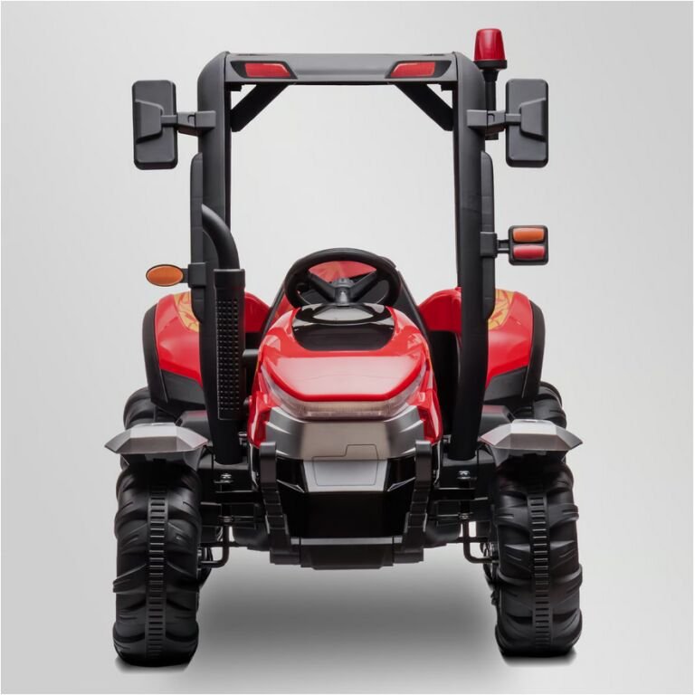 Tracteur enfant électrique agricole xl avec remorque Rouge