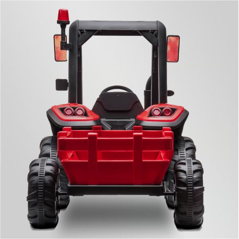 Tracteur enfant électrique agricole xl avec remorque Rouge