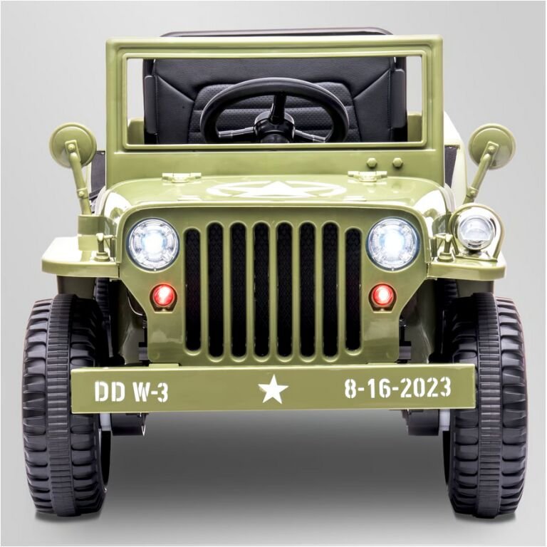 Voiture enfant électrique jeep willys 1 place Sable