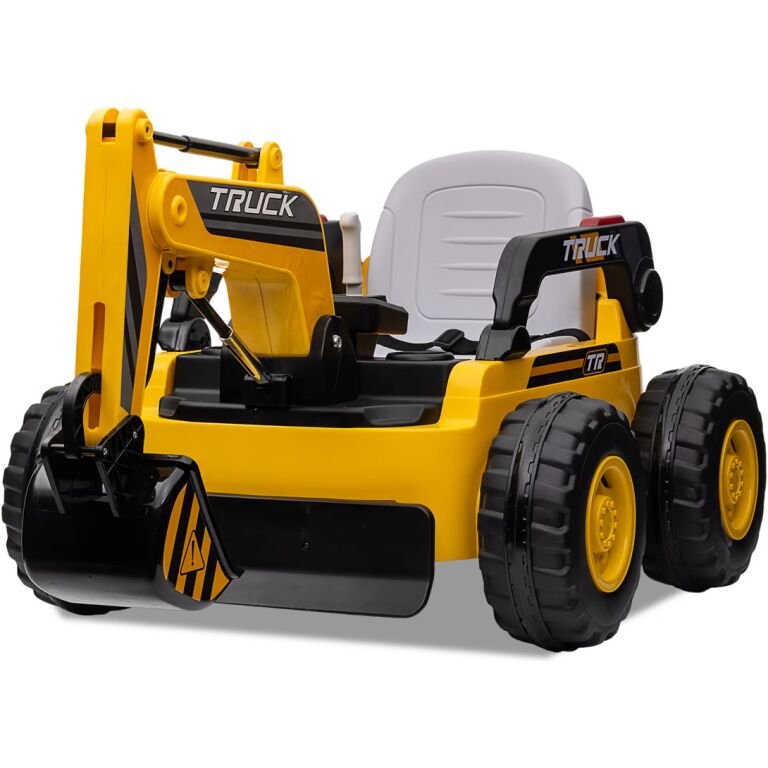 BULLDOZER ELECTRIQUE ENFANT 12V JAUNE 3