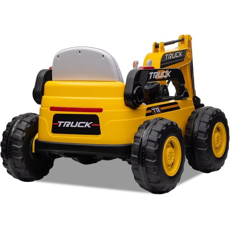 BULLDOZER ELECTRIQUE ENFANT 12V JAUNE 4