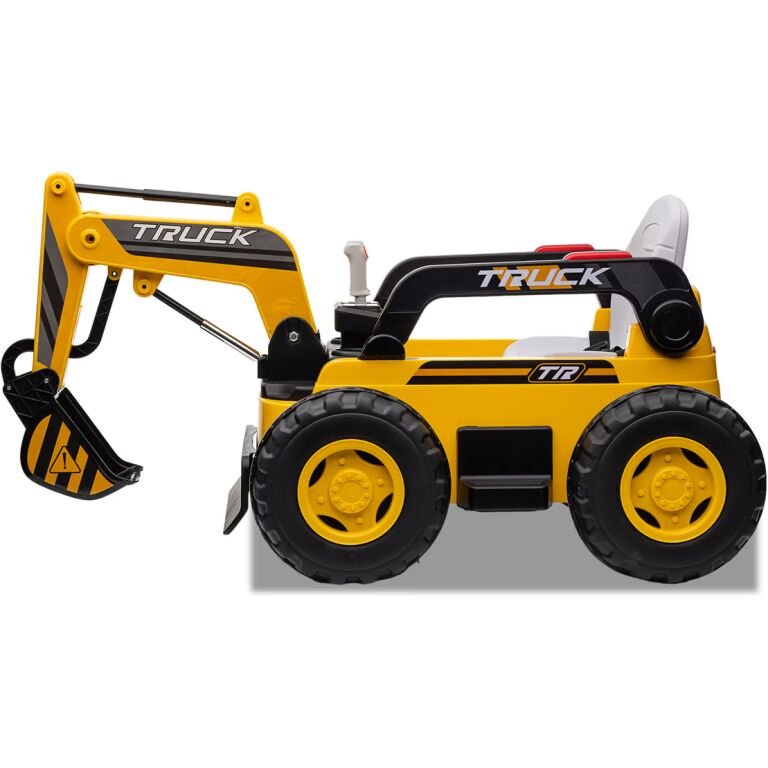 BULLDOZER ELECTRIQUE ENFANT 12V JAUNE 5