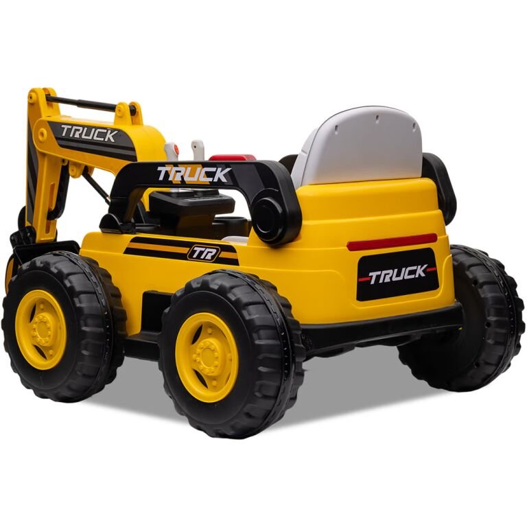 BULLDOZER ELECTRIQUE ENFANT 12V JAUNE 6