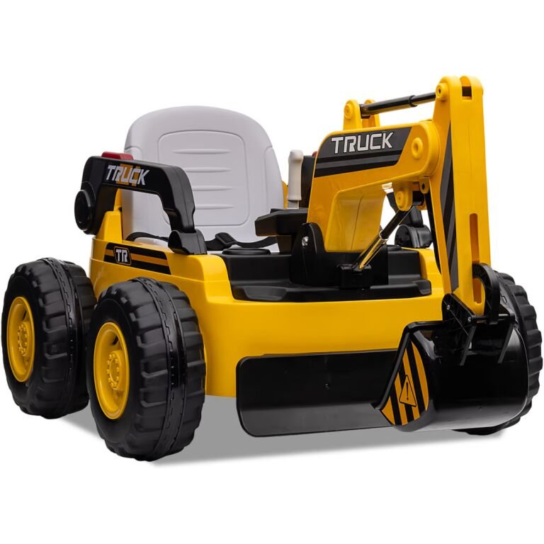 BULLDOZER ELECTRIQUE ENFANT 12V JAUNE