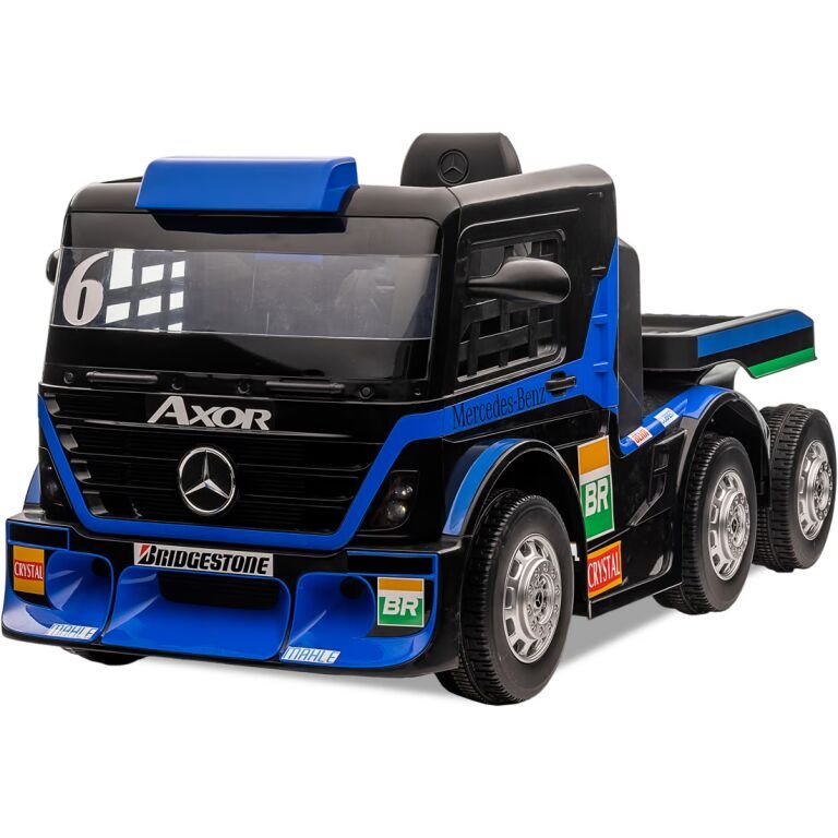 CAMION ELECTRIQUE ENFANT MERCEDES AXOR 12V BLEU 2