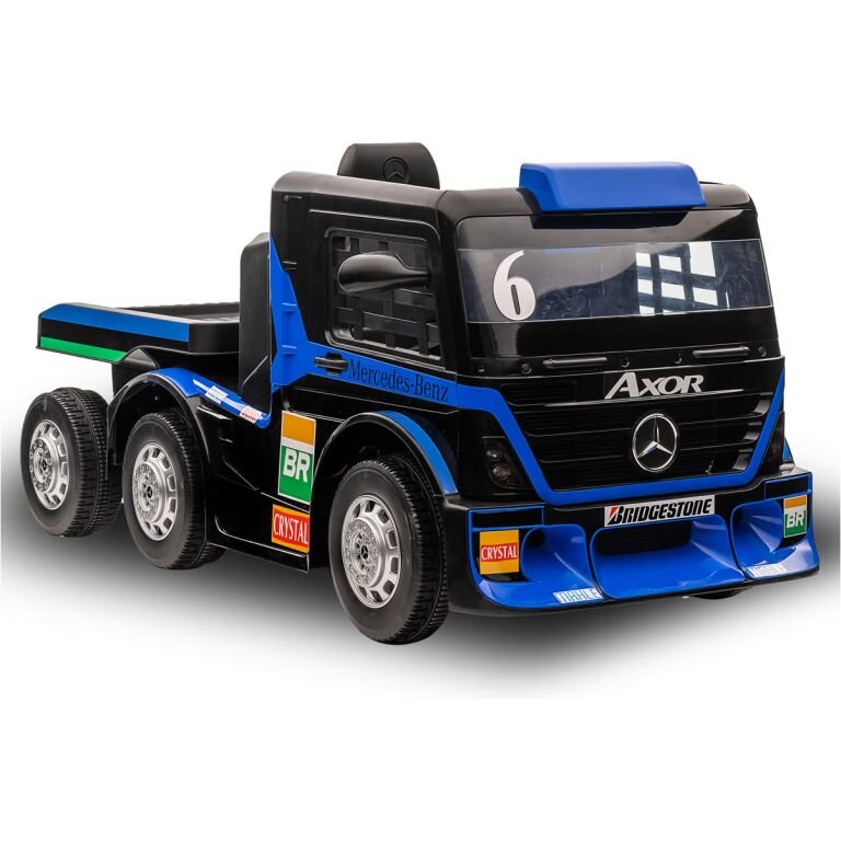 CAMION ELECTRIQUE ENFANT MERCEDES AXOR 12V BLEU