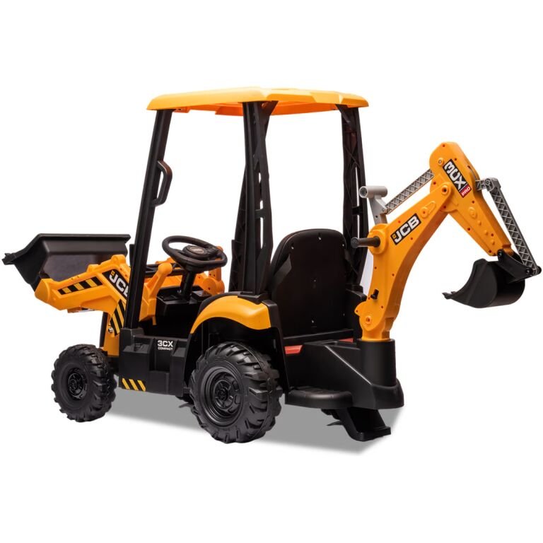 TRACTOPELLE ELECTRIQUE ENFANT JCB 12V JAUNE 5