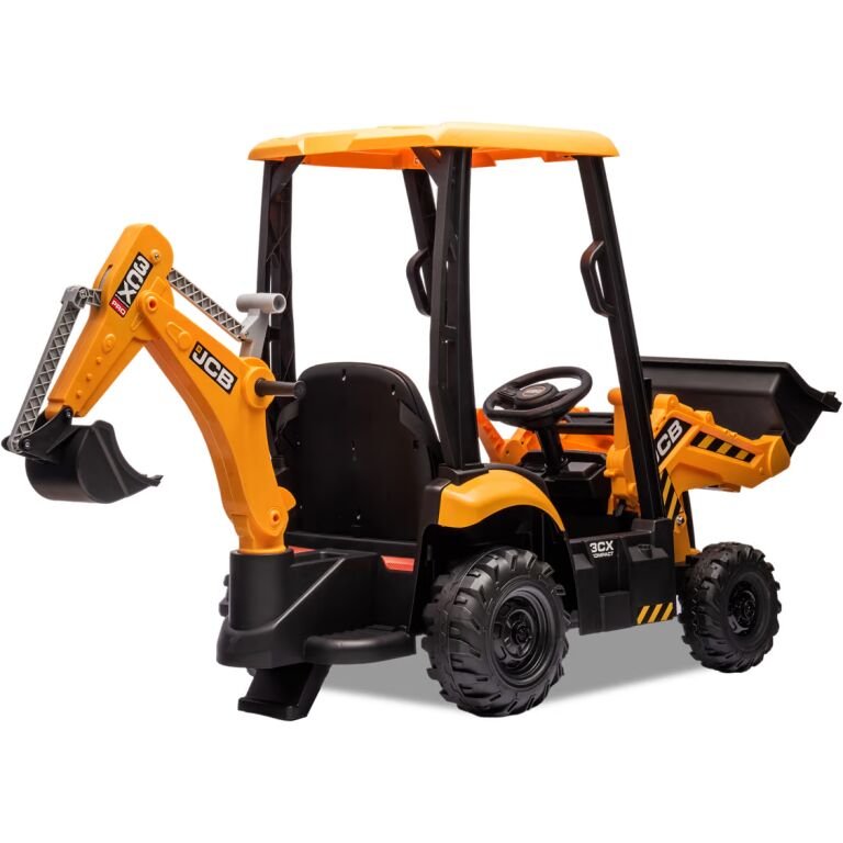 TRACTOPELLE ELECTRIQUE ENFANT JCB 12V JAUNE 6