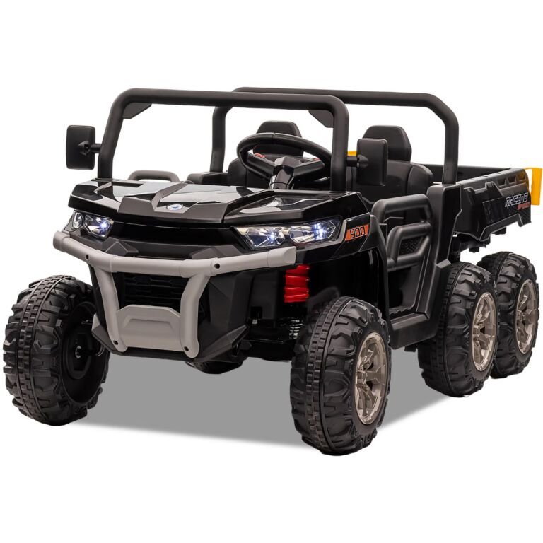 UTILITAIRE ELECTRIQUE ENFANT 6X6 AVEC BENNE BASCULANTE NOIR 3