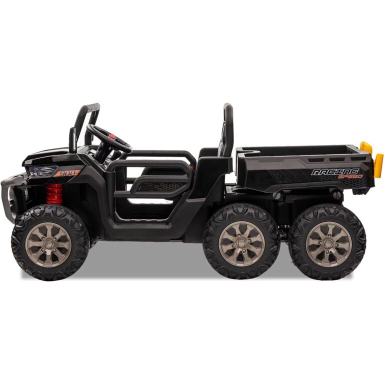 UTILITAIRE ELECTRIQUE ENFANT 6X6 AVEC BENNE BASCULANTE NOIR 4