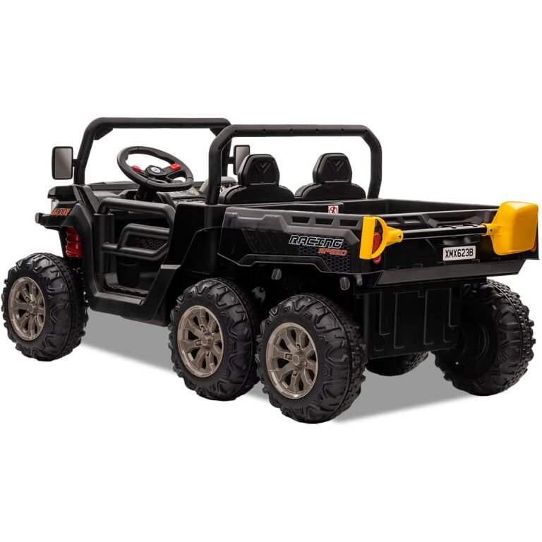 UTILITAIRE ELECTRIQUE ENFANT 6X6 AVEC BENNE BASCULANTE NOIR 5