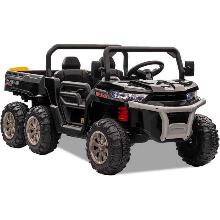 UTILITAIRE ELECTRIQUE ENFANT 6X6 AVEC BENNE BASCULANTE NOIR